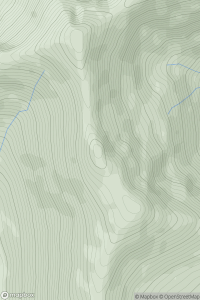 Thumbnail image for Stob Garbh [Glen Etive to Glen Lochy] showing contour plot for surrounding peak